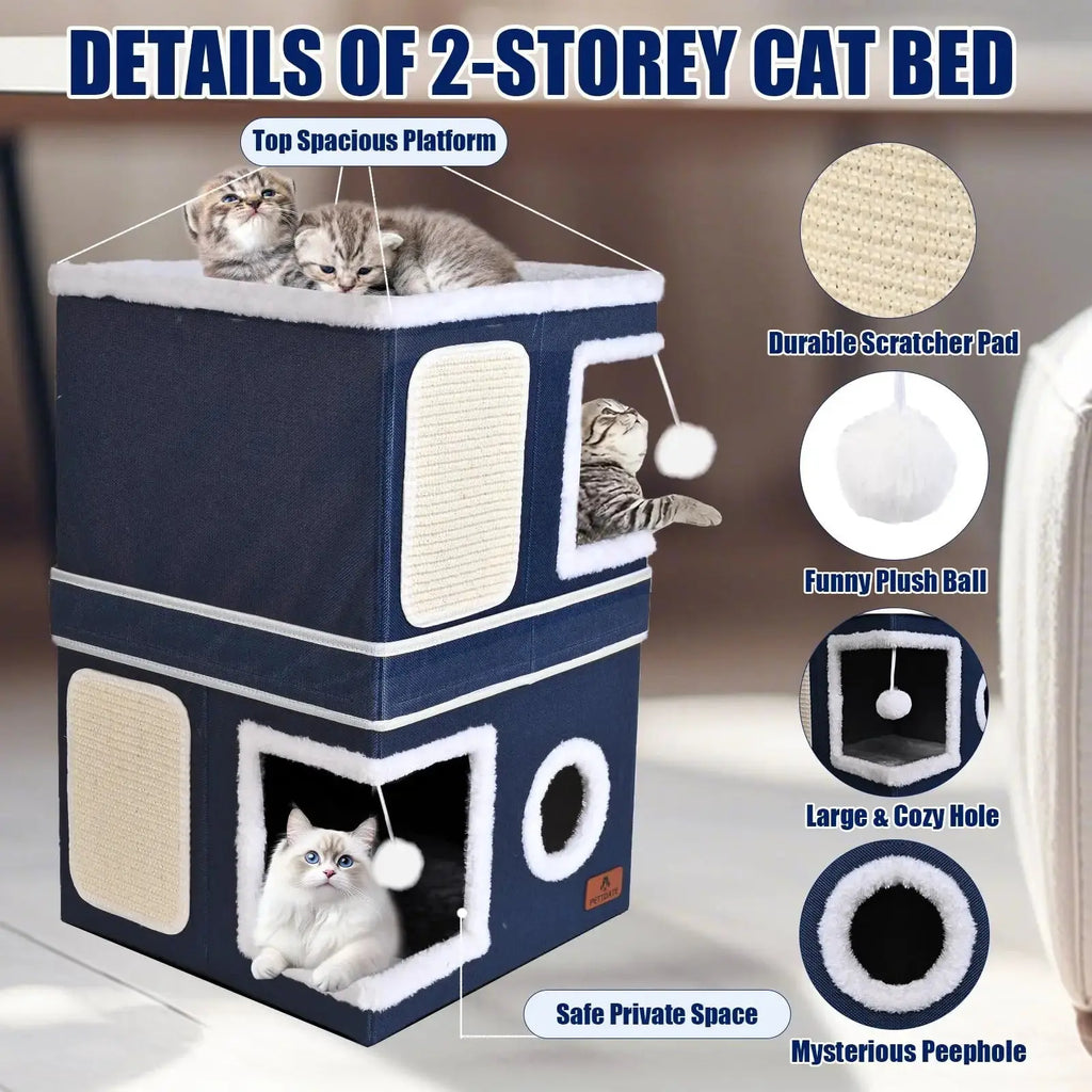 Cat Beds for Indoor Cats by PETTDATE