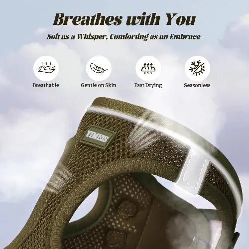 No Pull Dog Puppy Harness and Leash Set Reflective Mesh Vest XX-Small by YIMEIS