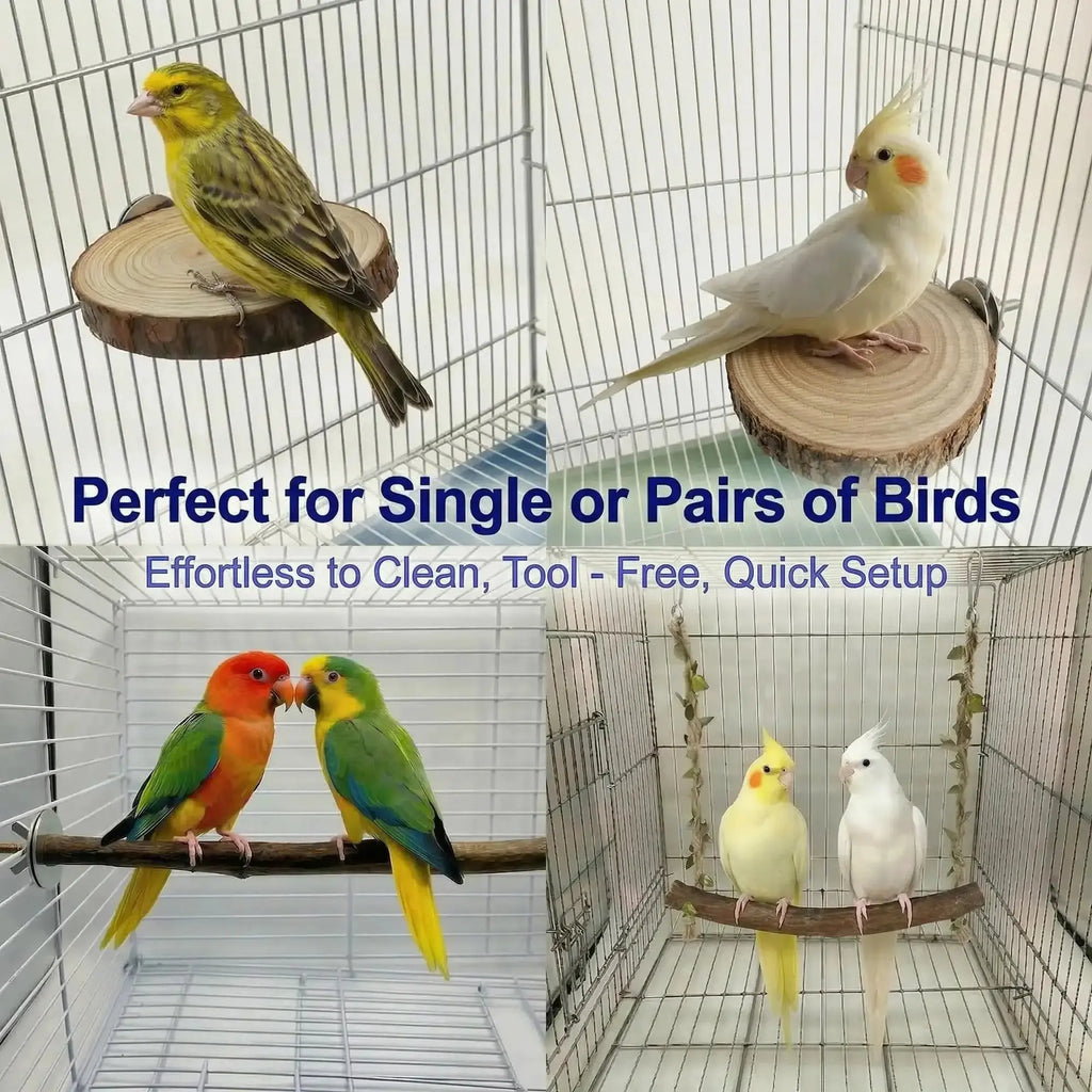 Acvxghe 8PCS Bird Perches for Cage, Natural Wood Stands for Small Parrots by Acvxghe