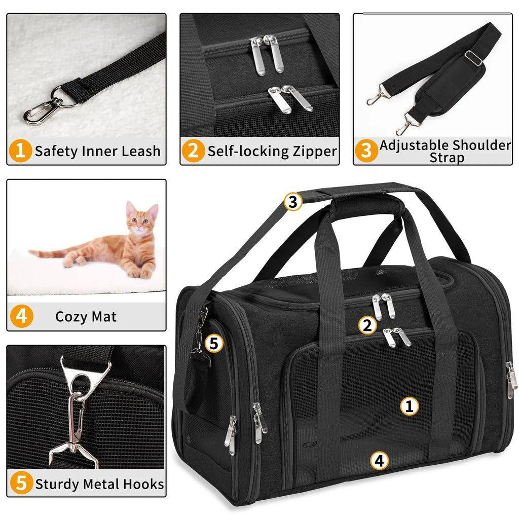 Soft-Sided Cat/Dog/Pet Carrier by LEHNI