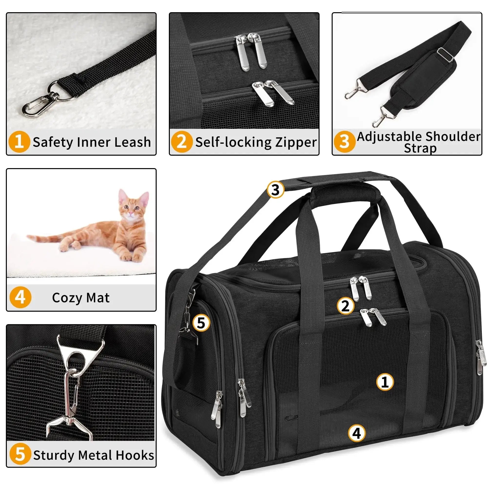 Soft-Sided Cat/Dog/Pet Carrier by LEHNI