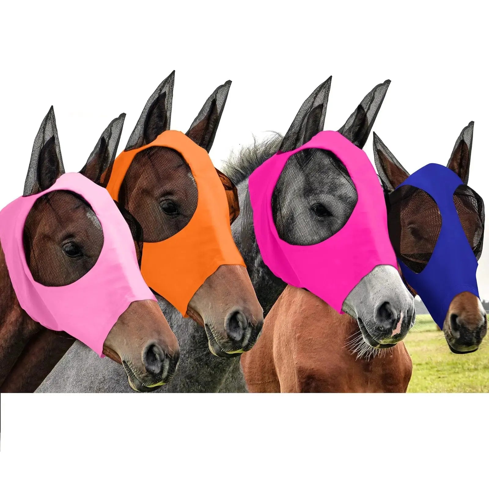 Frienda 4 Pcs Horse Fly Mask with Ear by Frienda