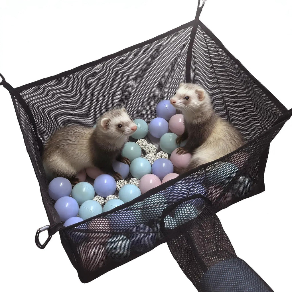 kathson Ferret Ball Pit Hammock for Cage Hanging Bed Playpen Toy Box by kathson