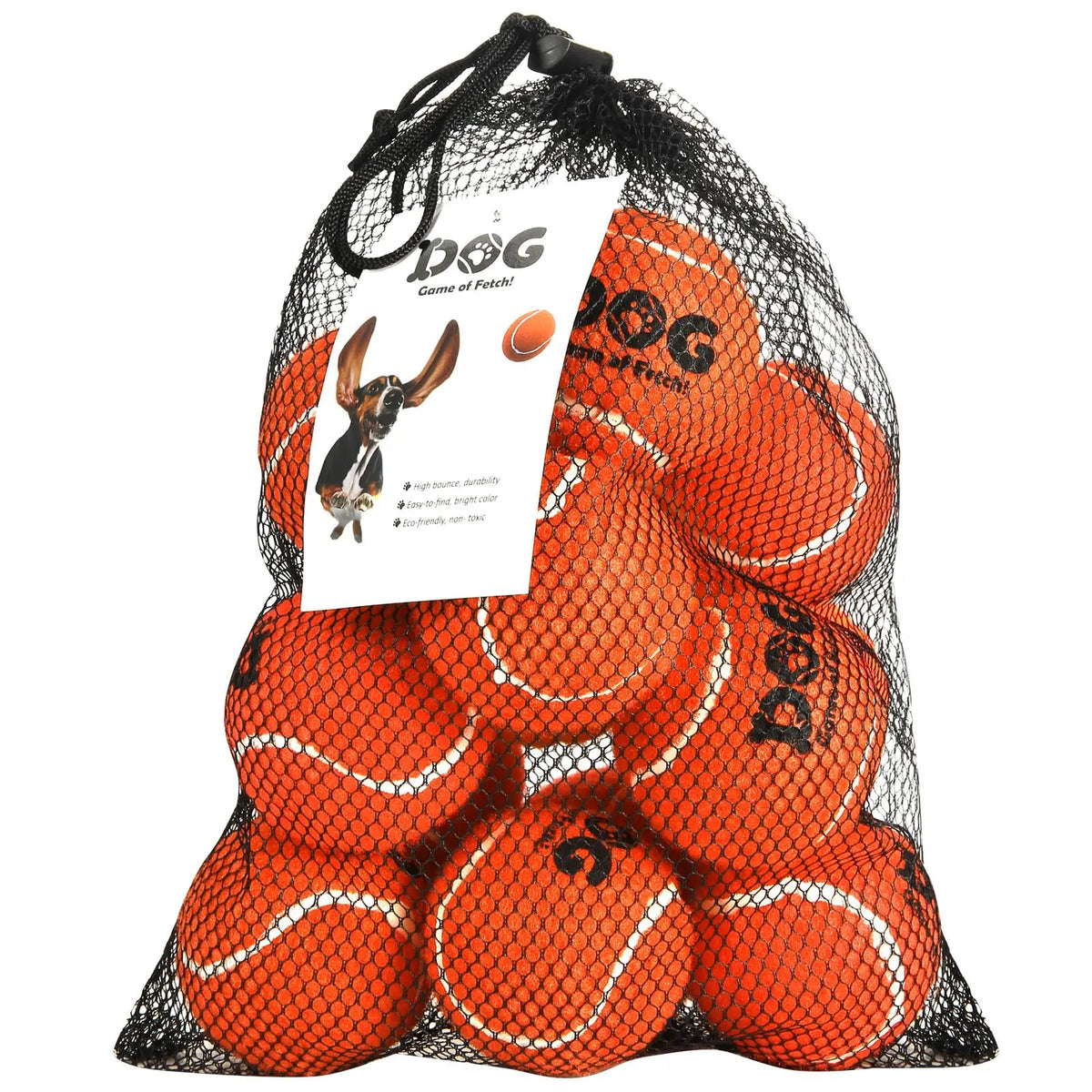 AMA SPORT Dog Tennis Balls for Dogs to Fetch Tennis Balls for Puppy Small Medium Dogs with Mesh Bag, Designed for Dog Floating, Water-Hunting, Fun Playing, Daily Exercise, mid-air Catching AMA SPORT