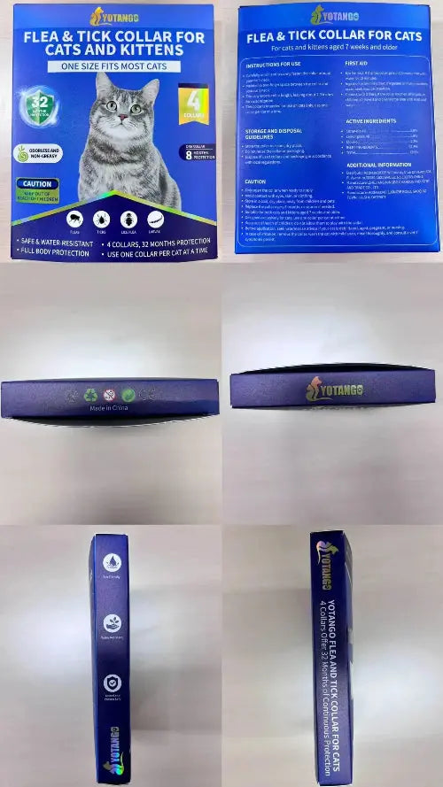 4 Pack Flea Collar for Cats YK by YOTANGO