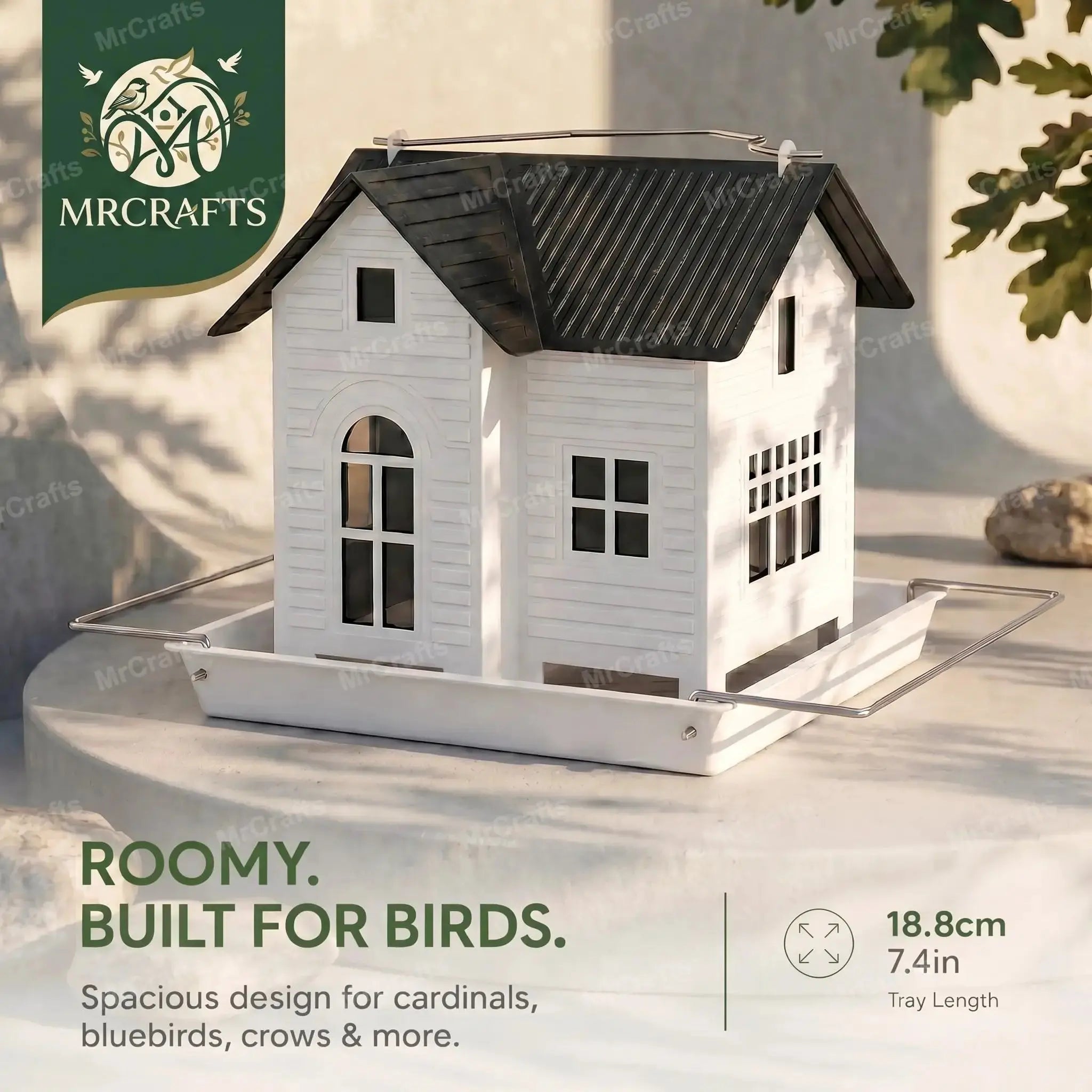 MrCrafts Solar Bird Feeder for Outside Hanging - Unique Gifts for Christmas Birthday by Mrcrafts