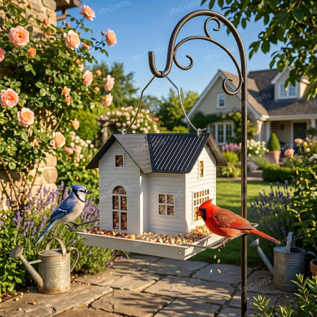 MrCrafts Solar Bird Feeder for Outside Hanging - Unique Gifts for Christmas Birthday by Mrcrafts