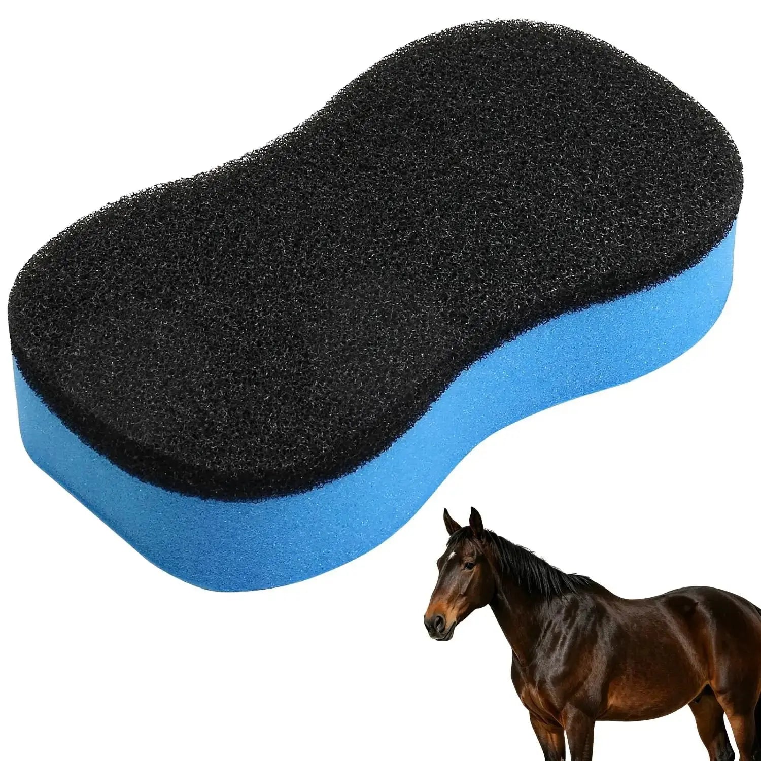 2-in-1 Horse Groomer Sponge Scrubber, Deep Cleaning Scrubber by Youven