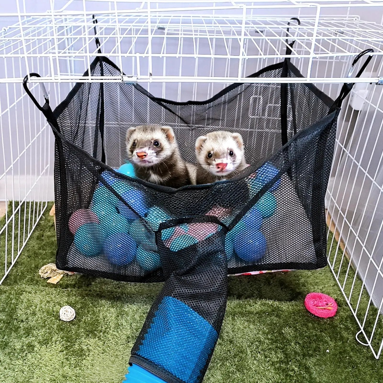 kathson Ferret Ball Pit Hammock for Cage Hanging Bed Playpen Toy Box by kathson