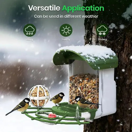 Bilibara Bird Feeder, 3.3LB Bird Feeder for Outdoors, Wild Bird House for Hummingbird, Cardinals, Ideal Christmas Gift for Parents, Birdlovers by Bilibara