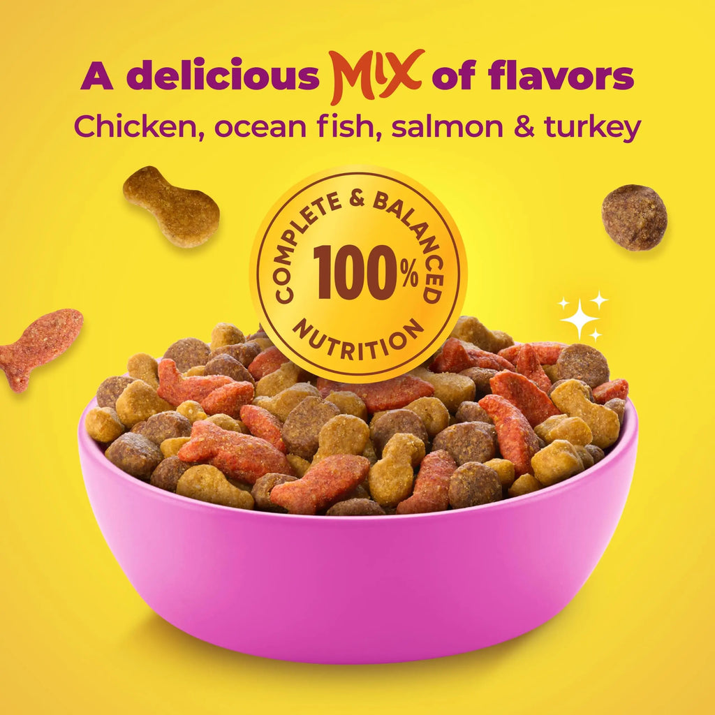 Meow Mix Kitten Li’l Nibbles Dry Cat Food for Kittens, 4 Bags - FurrBaby Necessities