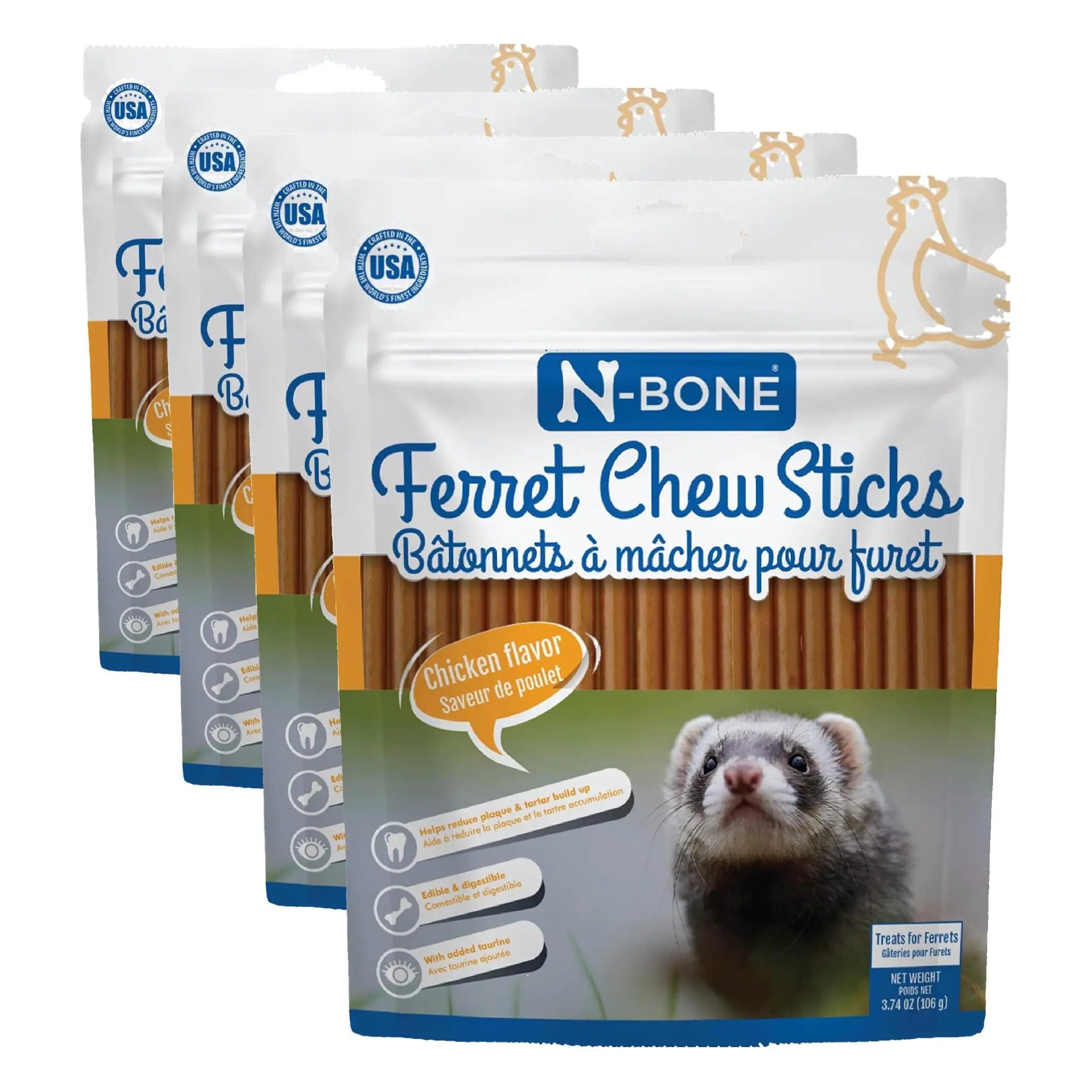 N-Bone Ferret Chew Sticks - Assorted Flavors and Sizes by N-Bone