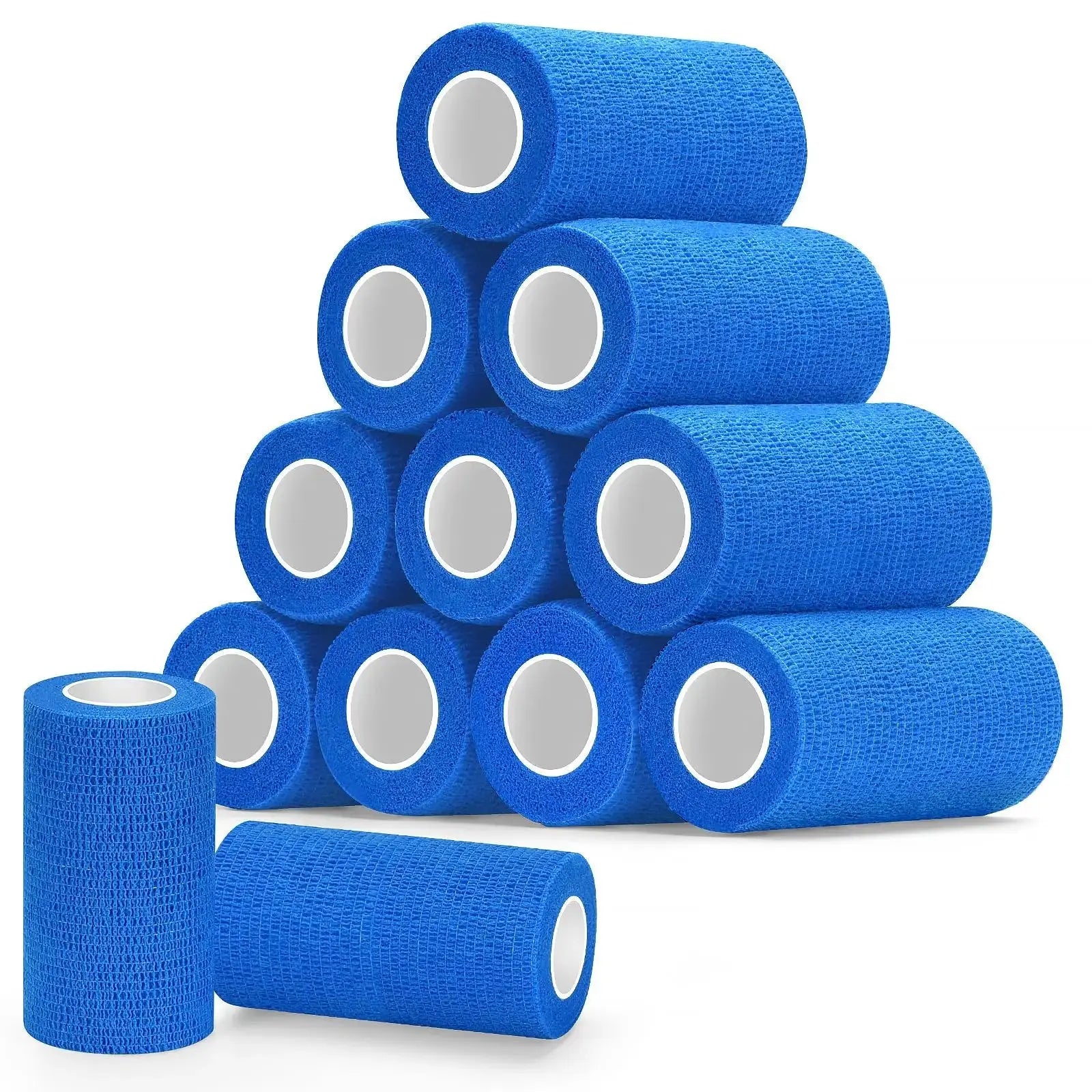 12 Pack Self Adhesive Bandage Wrap Cohesive Bandage Self Adherent Vet Wrap for Dog Pets Elastic Bandage Finger Tape Self Stick Wrap for First Aid Sports Injury Athletic Tape (Mixed Colors) by Sagafly