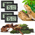 Vodolo Reptile Thermometer and Humidity Gauge,Digital Adhesive Reptile Hydrometer Thermomete Tank Accessories,Reptile Terrarium Thermomete Pet Supplies for Snake,Bearded by Vodolo