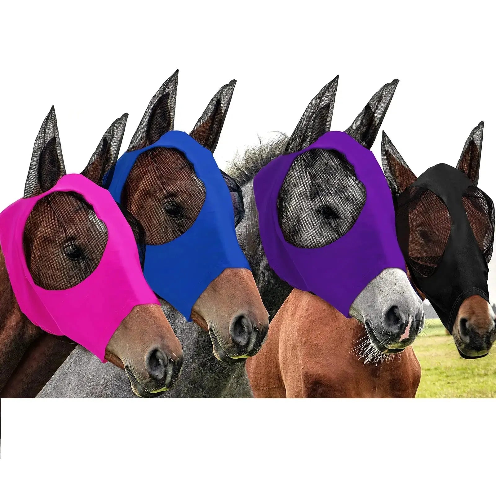 Frienda 4 Pcs Horse Fly Mask with Ear by Frienda
