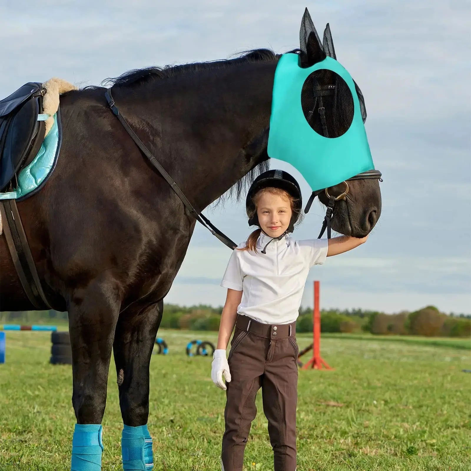 Frienda 4 Pcs Horse Fly Mask with Ear by Frienda