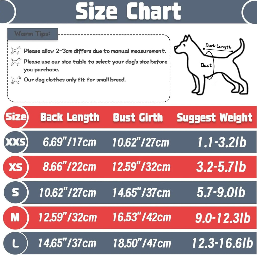 Small Dog Shirts — Cute Puppy Clothes for Chihuahua, Yorkie & Small Breeds | 4-Pack Wags & Whiskers Pet Supply