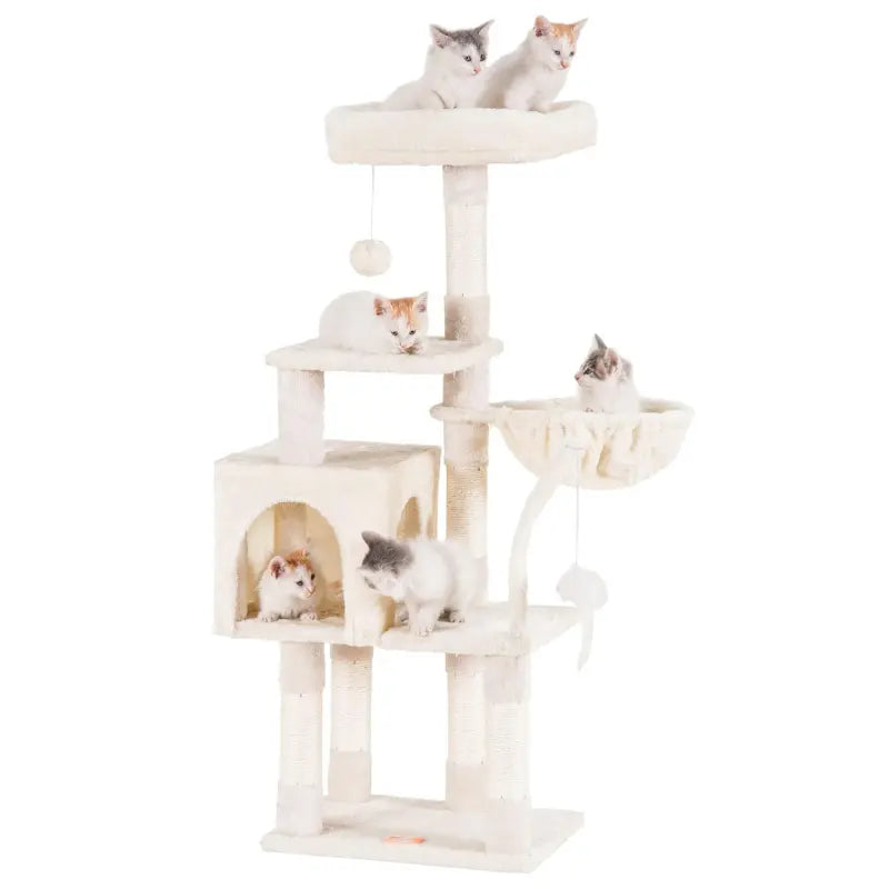 Cozy Cat Tree for Small Cats with Plush Hammock WTN Essentials