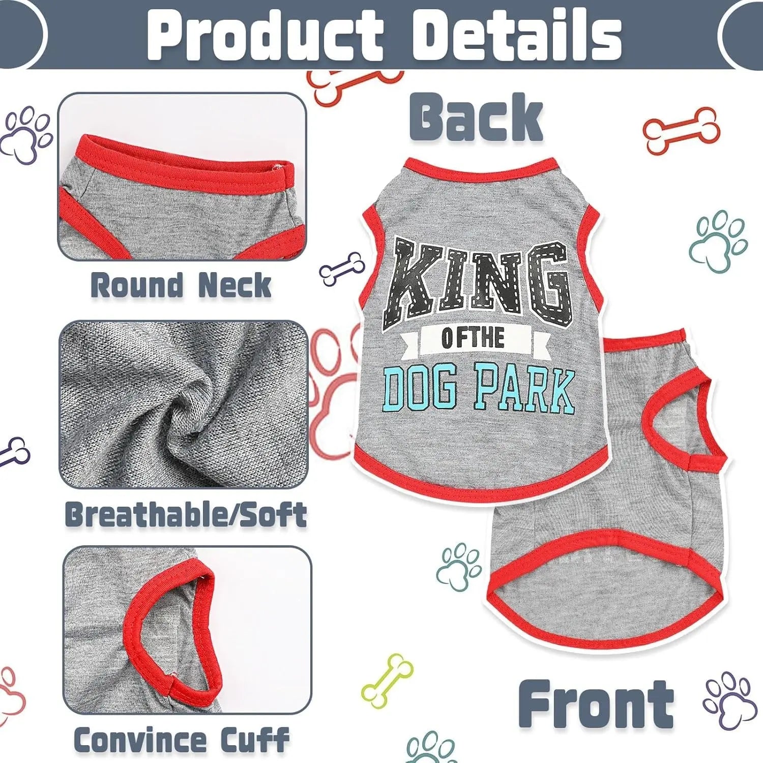 Small Dog Shirts — Cute Puppy Clothes for Chihuahua, Yorkie & Small Breeds | 4-Pack Wags & Whiskers Pet Supply