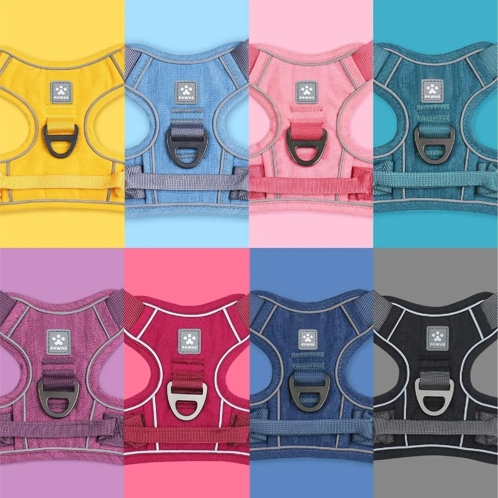 No Pull Dog Harness Reflective Adjustable Vest with ID Tag Small Dogs Wags & Whiskers Pet Supply