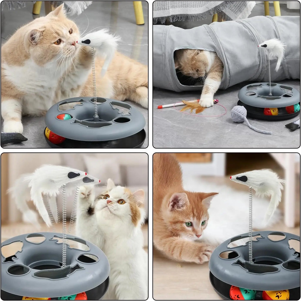 Cat Tunnel Toy for Cats & Small Pets Collapsible Interactive Play Tube Wags & Whiskers Pet Supply
