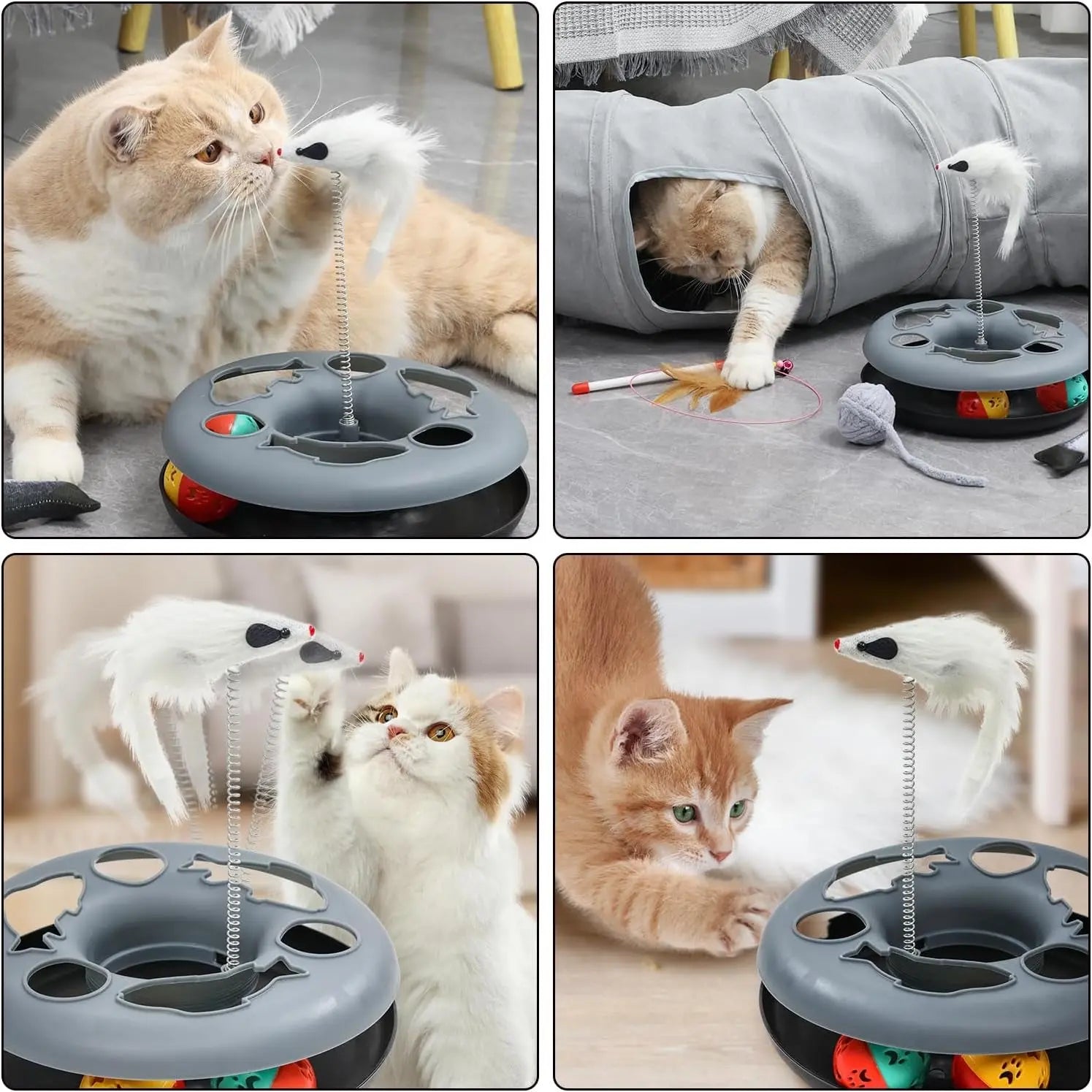 Cat Tunnel Toy for Cats & Small Pets Collapsible Interactive Play Tube Wags & Whiskers Pet Supply