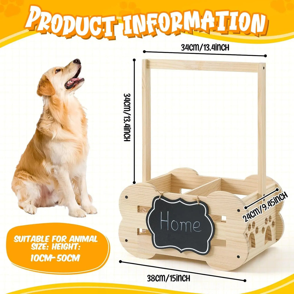Dog Storage Organizer Wooden Closet Toy Clothes Rack Hangers 20in Wags & Whiskers Pet Supply