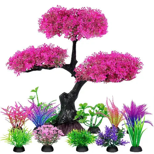 Ameliade Aquarium Artificial Plastic Plants Decoration by Ameliade