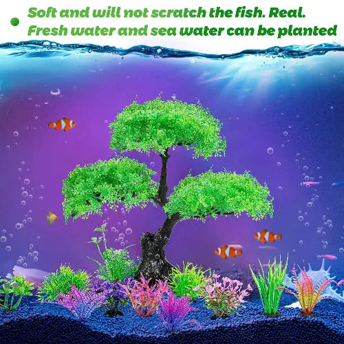 Ameliade Aquarium Artificial Plastic Plants Decoration by Ameliade