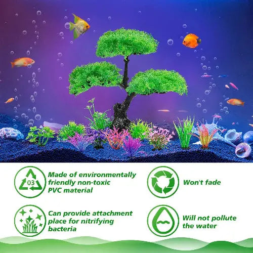 Ameliade Aquarium Artificial Plastic Plants Decoration by Ameliade