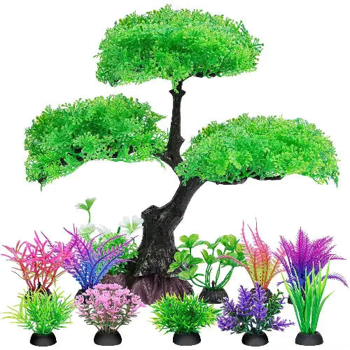 Ameliade Aquarium Artificial Plastic Plants Decoration by Ameliade