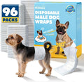 Male Dog Diapers 96 Count Small Belly Bands Leakproof Absorbent Wraps Wags & Whiskers Pet Supply