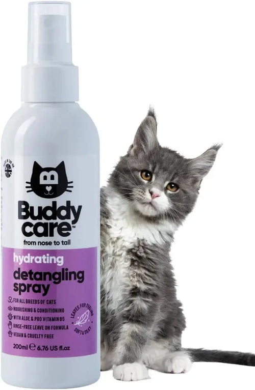 Cat Detangling Spray Matted Fur Remover Leave In Aloe B5 Smooth Coat Care Wags & Whiskers Pet Supply