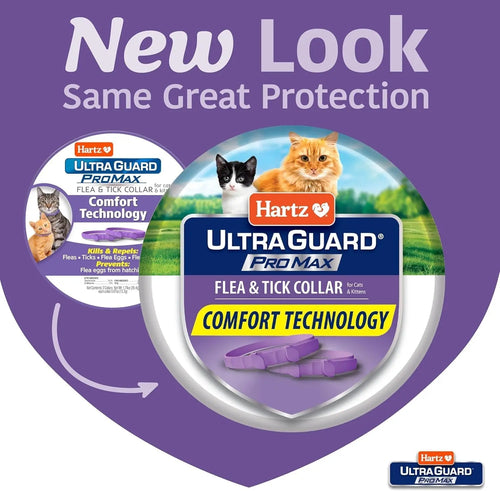 Cat Flea Tick Collar 2 Pack Breakaway Adjustable 14 Month Protection Wags & Whiskers Pet Supply
