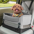 Dog Car Seat Booster for Small Dogs Under 25lbs, Travel Safety Seat with Leash Wags & Whiskers Pet Supply
