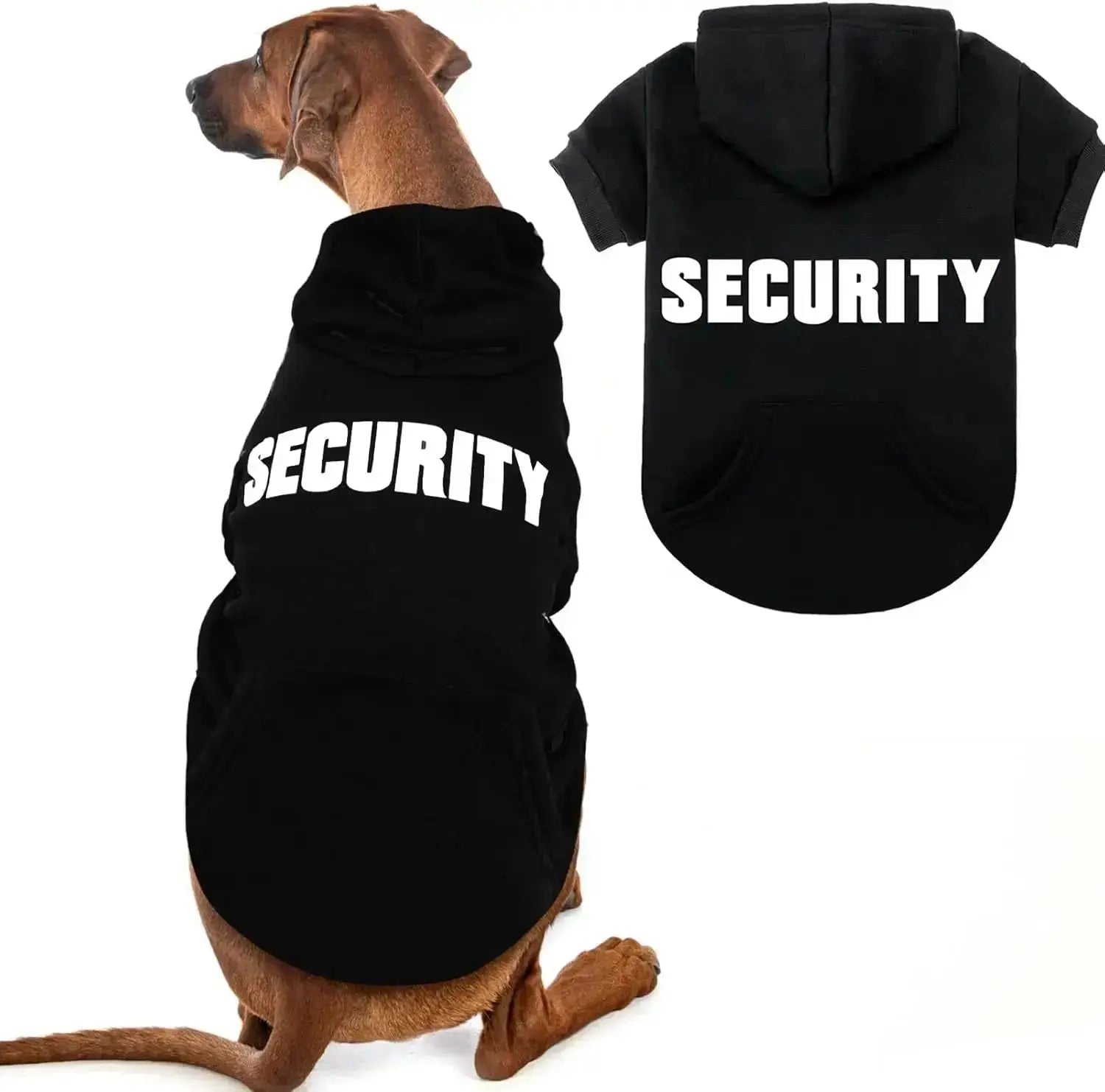 Dog Hoodie Security Fleece Sweatshirt with Leash Hole Warm Pet Costume for Small Dogs by Wags & Whiskers Pet Supply