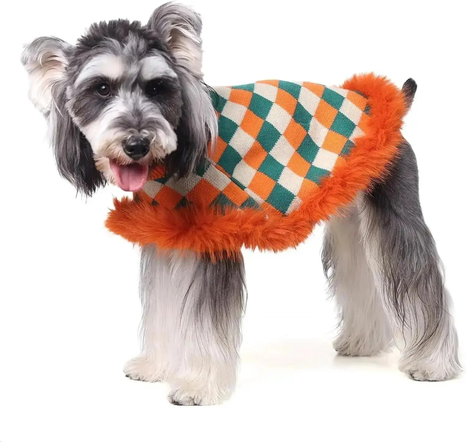 Dog Sweater Cloak Turtleneck Knit Coat XS-XL for Small Dogs Winter Warm by Wags & Whiskers Pet Supply