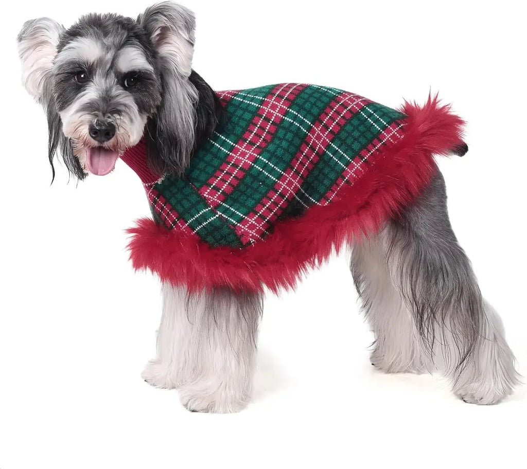 Dog Sweater Cloak Turtleneck Knit Coat XS-XL Small Dogs Winter Warm Wags & Whiskers Pet Supply