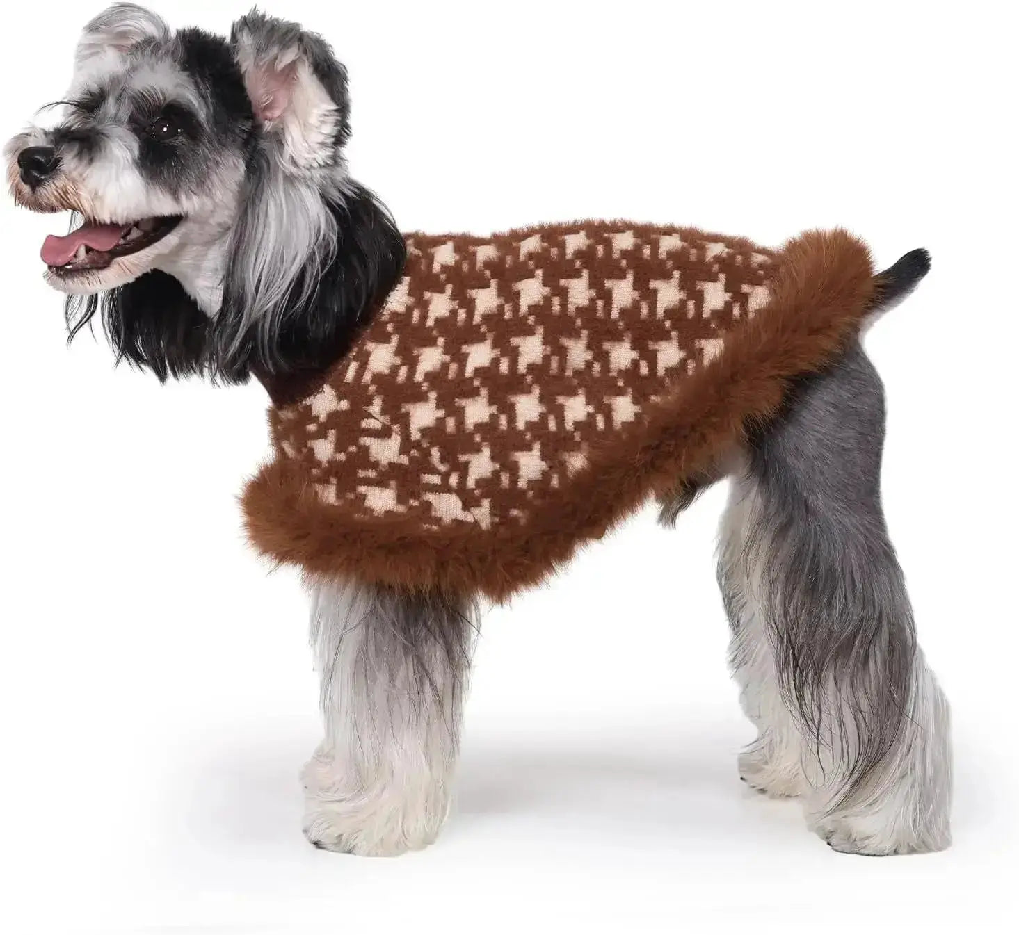 Dog Sweater Cloak Turtleneck Knit Coat XS-XL for Small Dogs Winter Warm by Wags & Whiskers Pet Supply