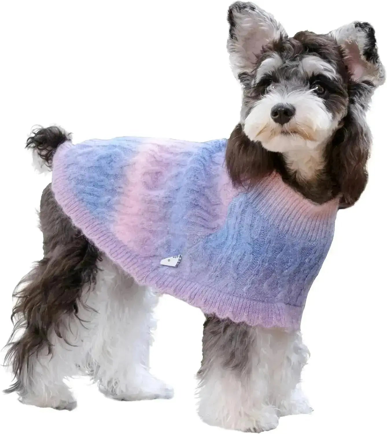 Dog Sweater Cloak Turtleneck Knit Coat XS-XL for Small Dogs Winter Warm by Wags & Whiskers Pet Supply