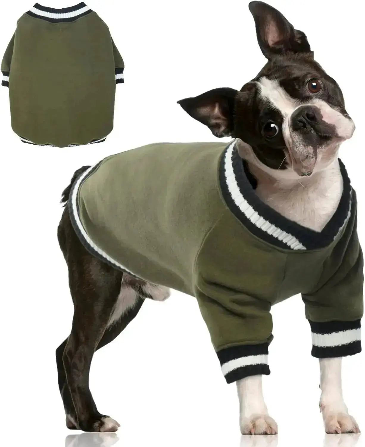 Dog Winter Fleece Pullover Sweater, Soft Warm Hoodie for Small to Medium Dogs by Wags & Whiskers Pet Supply