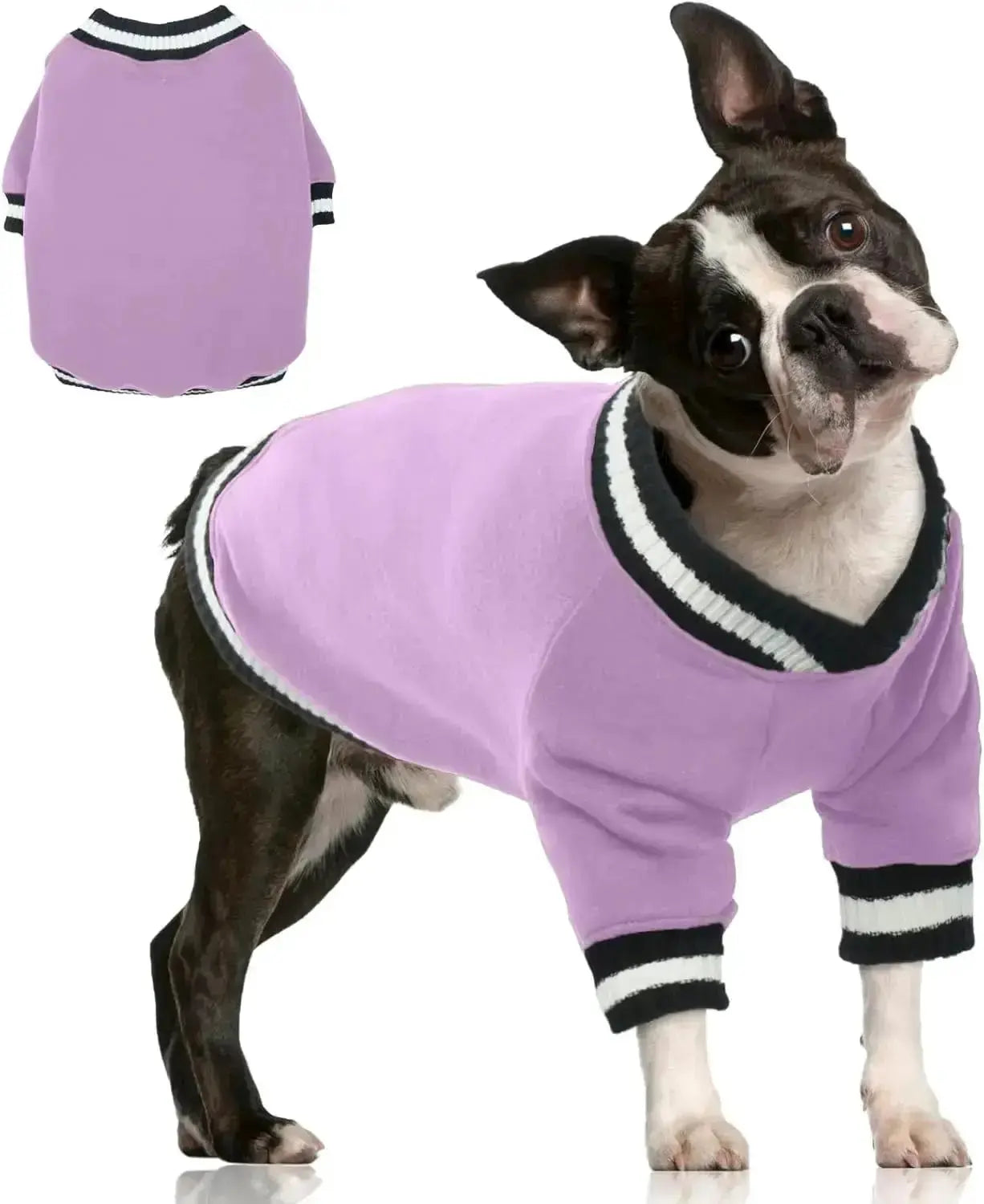 Dog Winter Fleece Pullover Sweater, Soft Warm Hoodie for Small to Medium Dogs by Wags & Whiskers Pet Supply