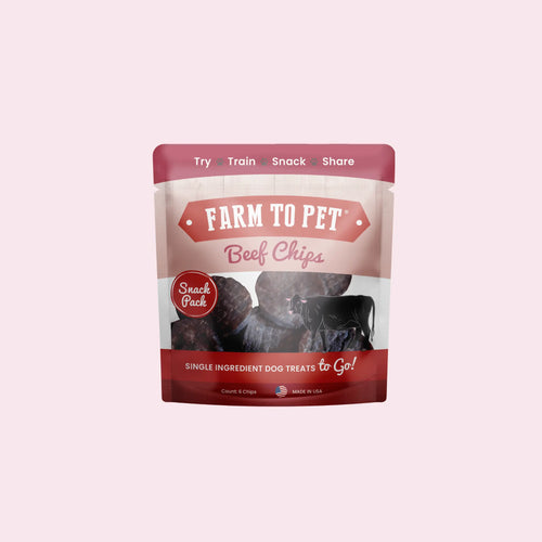 Beef Chips Snack Pack Bundles | Dog Treats for Training & Travel Farm To Pet