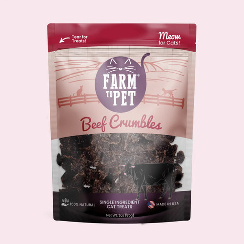 Beef Crumbles Cat Treats | High Protein Treats for Cats Farm To Pet