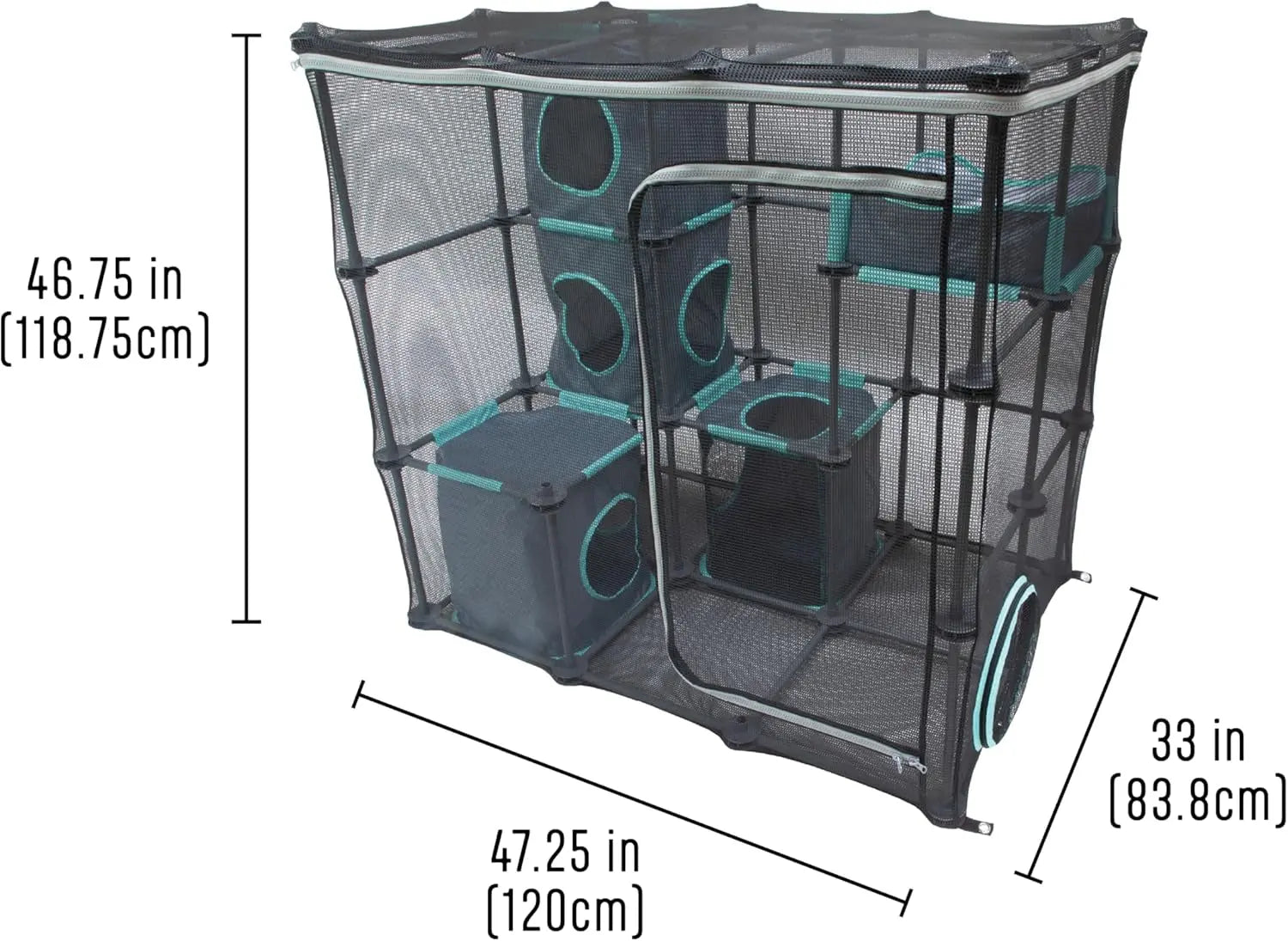 Kitty City Outdoor Catio Furniture and Play Kits for Cats, Outdoor Mega Kit Wags & Whiskers Pet Supply