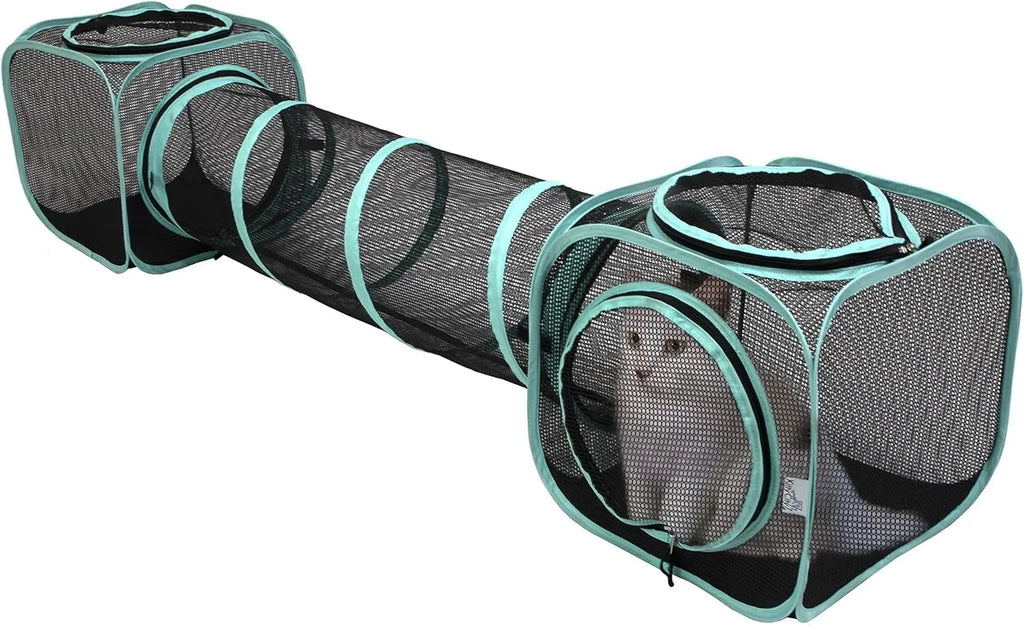 Kitty City Outdoor Catio Furniture and Play Kits for Cats, Outdoor Mega Kit Wags & Whiskers Pet Supply
