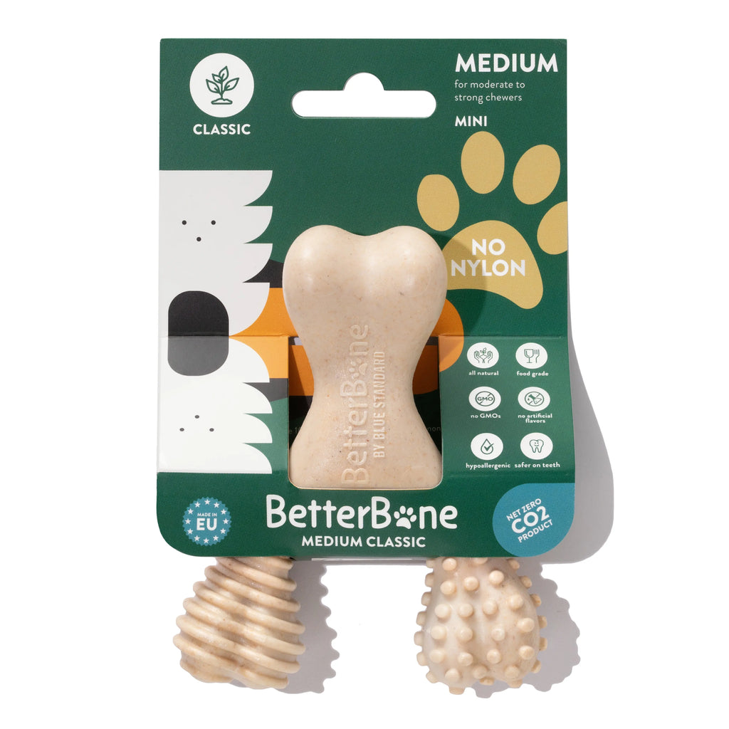 BetterBone MODERATE Durability CHEW TOY: Perfect Chew for Everyday Chewers | Naturally Derived Ingredients, Eco-Friendly, Non-Toxic BetterBone All Natural Eco-Friendly Dog Chews & Bones