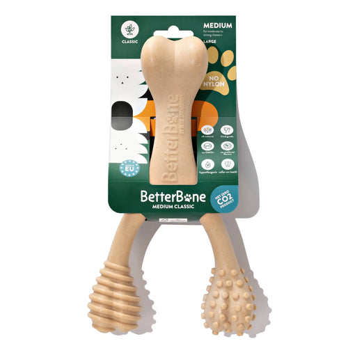 BetterBone MODERATE Durability CHEW TOY: Perfect Chew for Everyday Chewers | Naturally Derived Ingredients, Eco-Friendly, Non-Toxic BetterBone All Natural Eco-Friendly Dog Chews & Bones