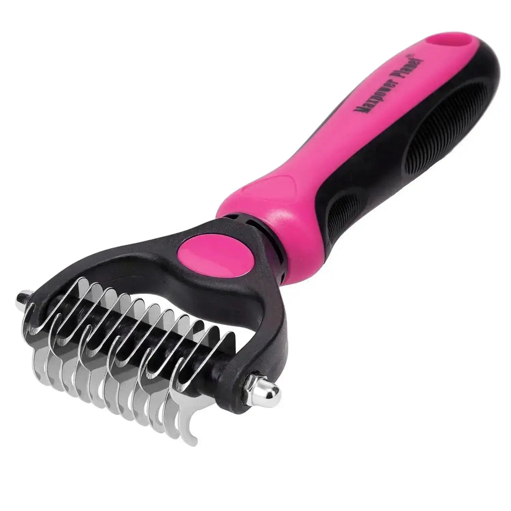 Maxpower Dual-Sided Pet Grooming Rake for Dogs & Cats – Dematting Tool by Wags & Whiskers Pet Supply