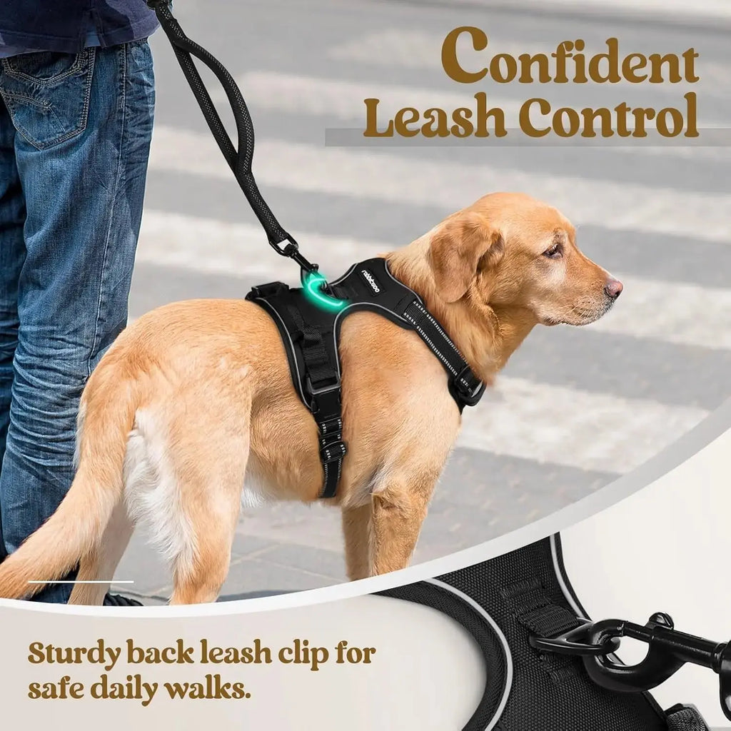 No Pull Dog Harness Reflective Adjustable Oxford Vest Dogs Control (All Sizes) Wags & Whiskers Pet Supply